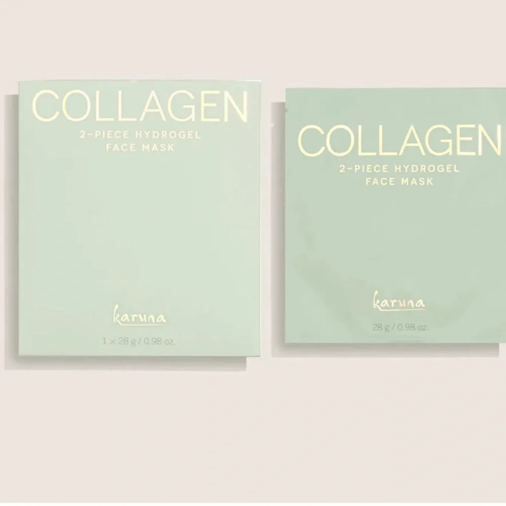 Karuna Skin Collagen Hydrogel two (2) Face Masks calms, boosts hydration +more